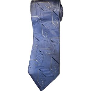 VILLA BOLGHERI  Men's  Silk Neck Tie Blue (58.5" L, 4" W)